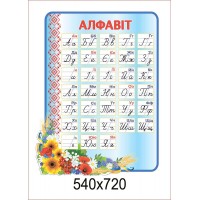 Стенд Алфавіт (синій фон)
