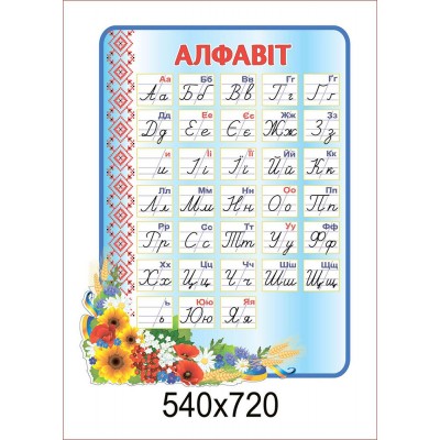 Стенд Алфавіт (синій фон)