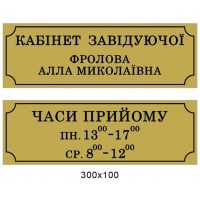 Таблички на дверь (прямоугольные золотистые)