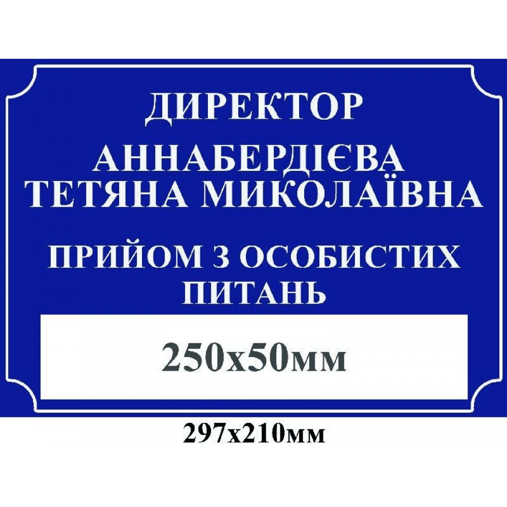 Табличка на двері Директор (з кишенею)