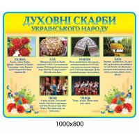 Стенд Духовні скарби українського народу (жовтий)