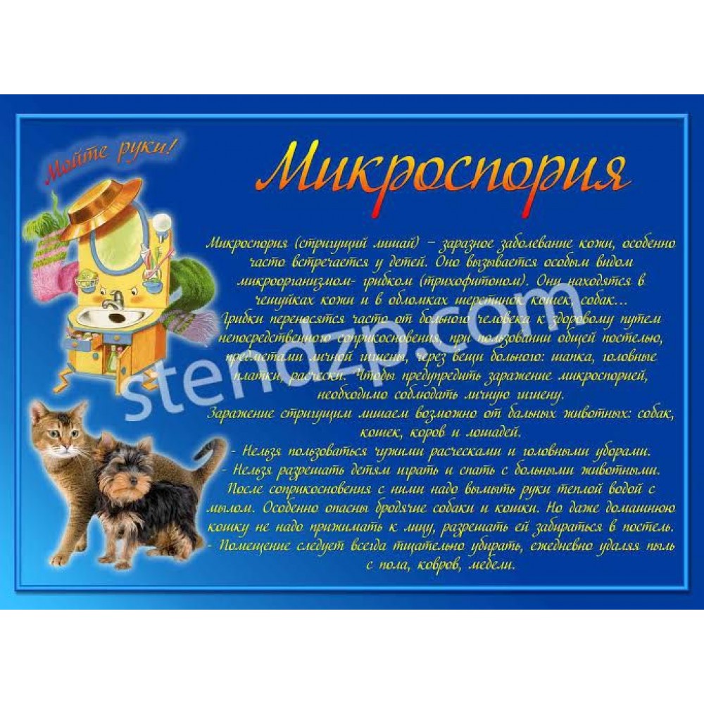 Медицинский стенд Микроспория