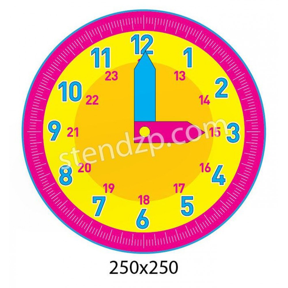 Стенд Вчимо час (рожевий)