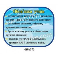 Стенд Обязанности учеников (голубой)