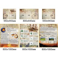 Комплект стендов в кабинет географии (беж)