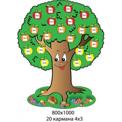 Стенд Уголок самооценки Яблонька с яблочками