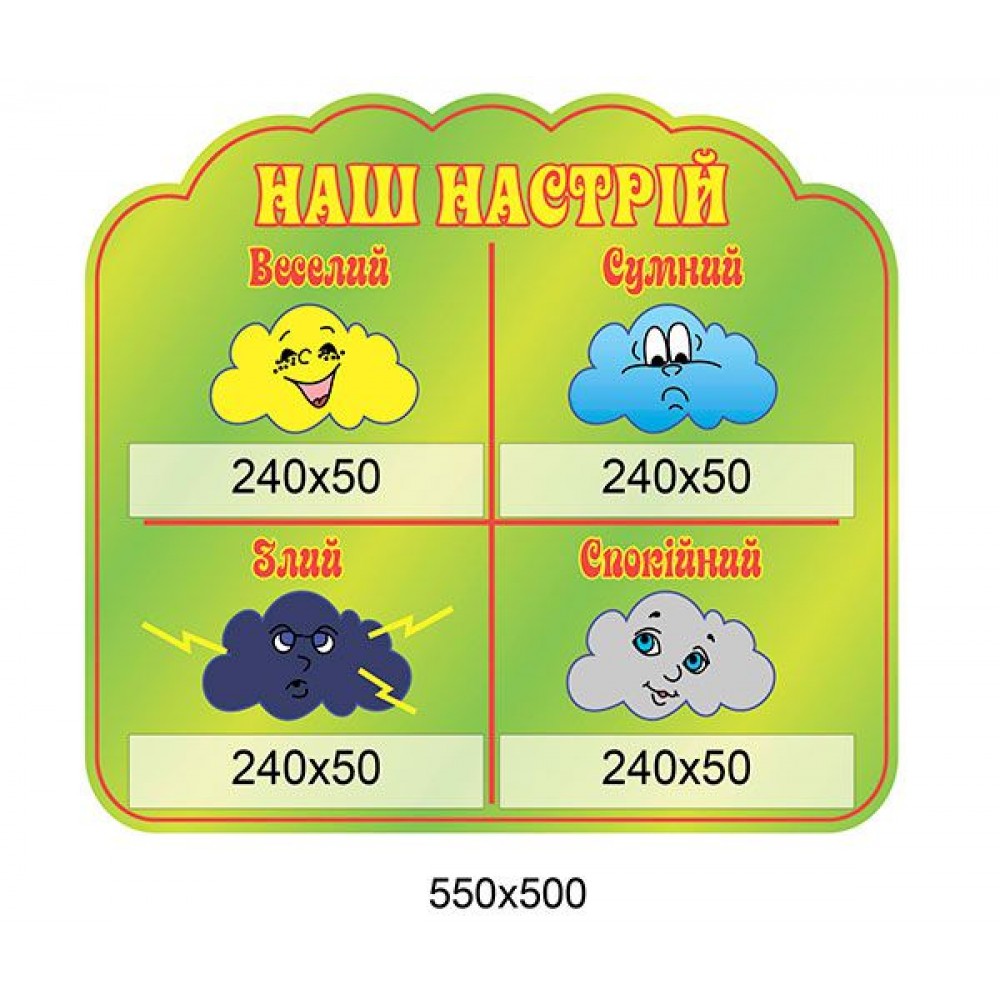 Стенд Уголок настроения Облачка