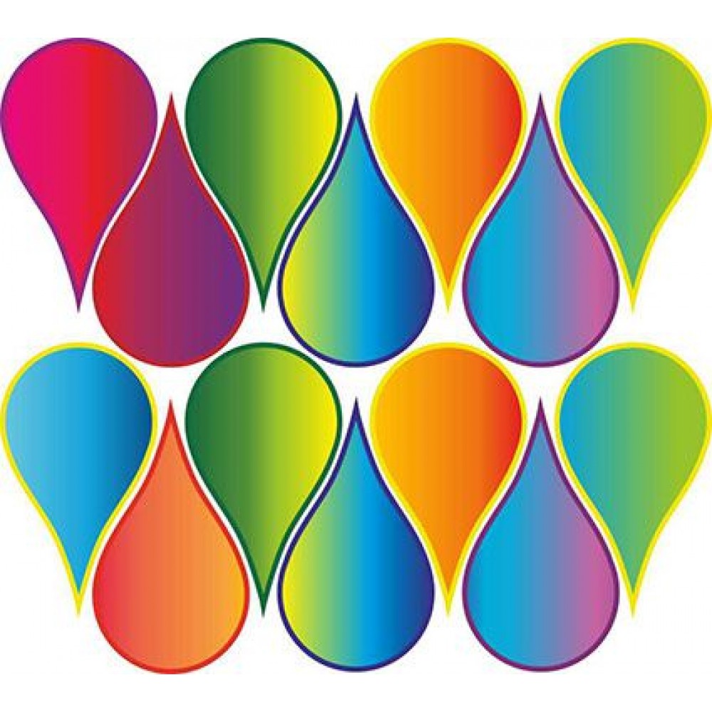 Прищепки для выставки рисунков Капельки цветные