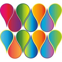 Прищепки для выставки рисунков Капельки цветные