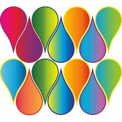 Прищепки для выставки рисунков Капельки цветные