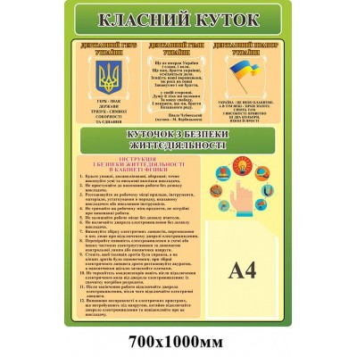 Стенд в кабинет физики (зеленый и бежевый)