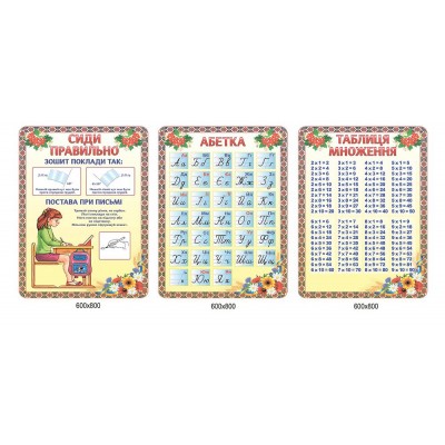 Комплект стендов для начальной школы (3 стенда)