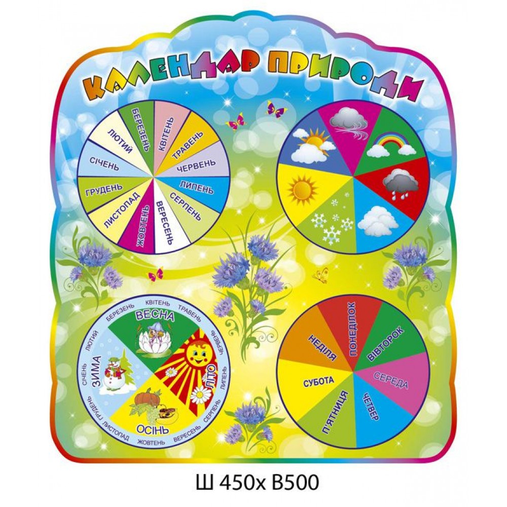 Календарь природы Незабудки стенд оборудован стрелками 