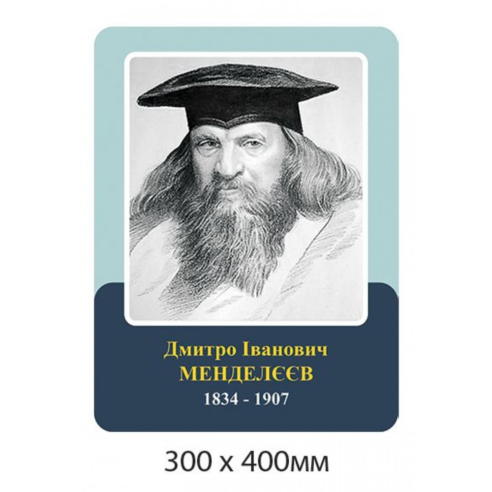 Портрет Менделеева для кабинета химии