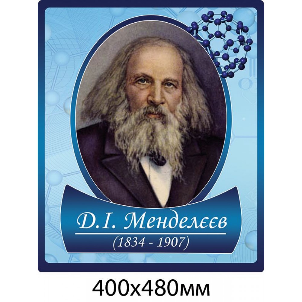 Портрет Менделеева в кабинет химии