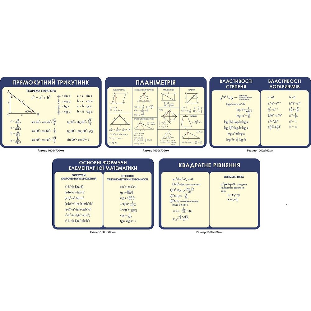 Комплект стендов Математики (фиолетовый)