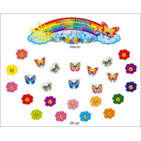 Комплект для выставки работ Цветы и бабочки