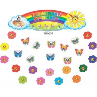 Комплект для выставки работ Цветы и радуга