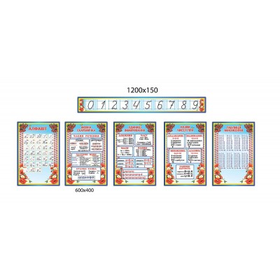 Комплект стендов для начальной школы (6 предметов)