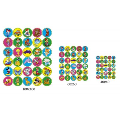 Наліпки на шафи 30 шт (круглі)