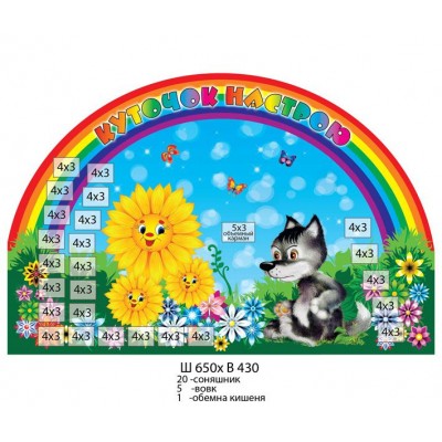 Стенд Уголок настроения Радуга