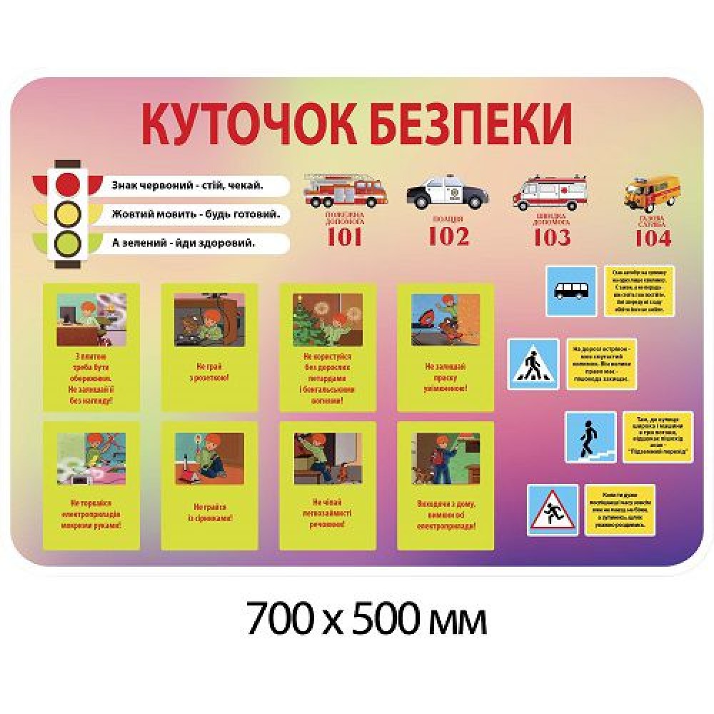 Стенд Куточок безпеки (картинки)