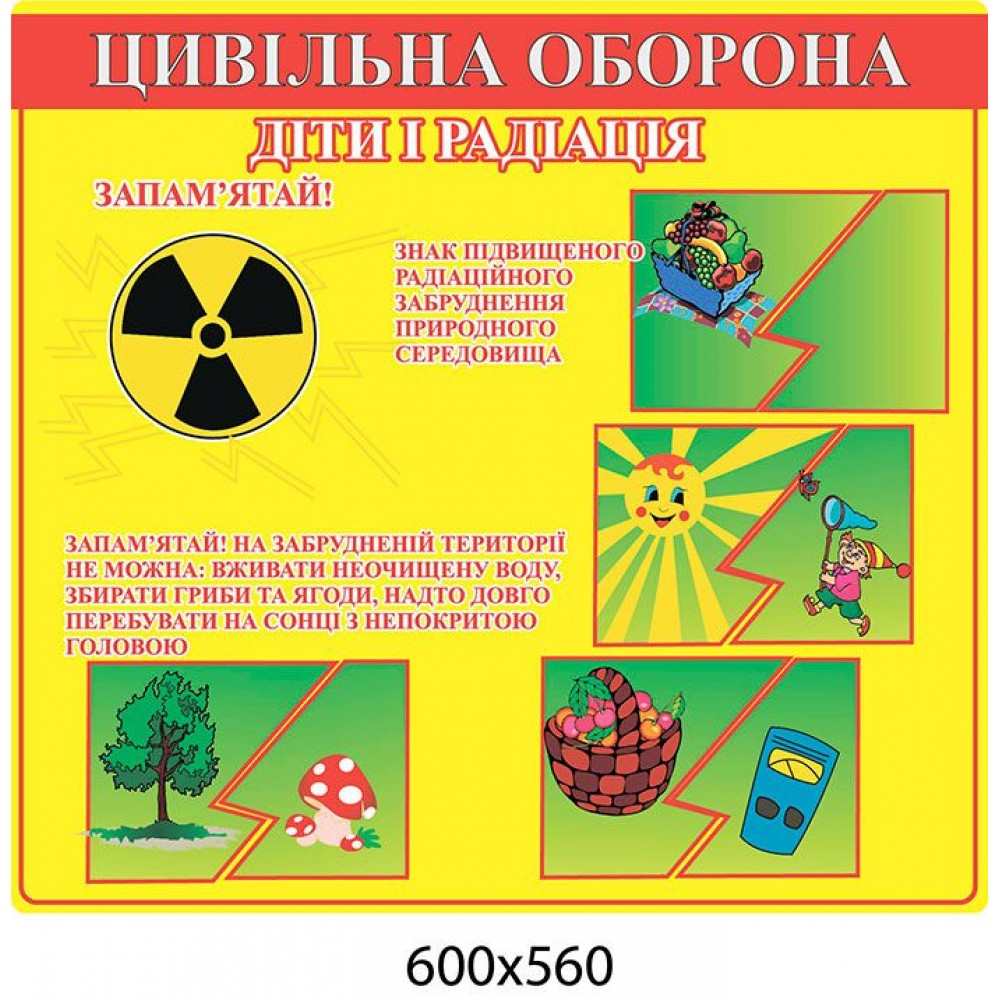 Стенд Гражданская оборона (желтый)