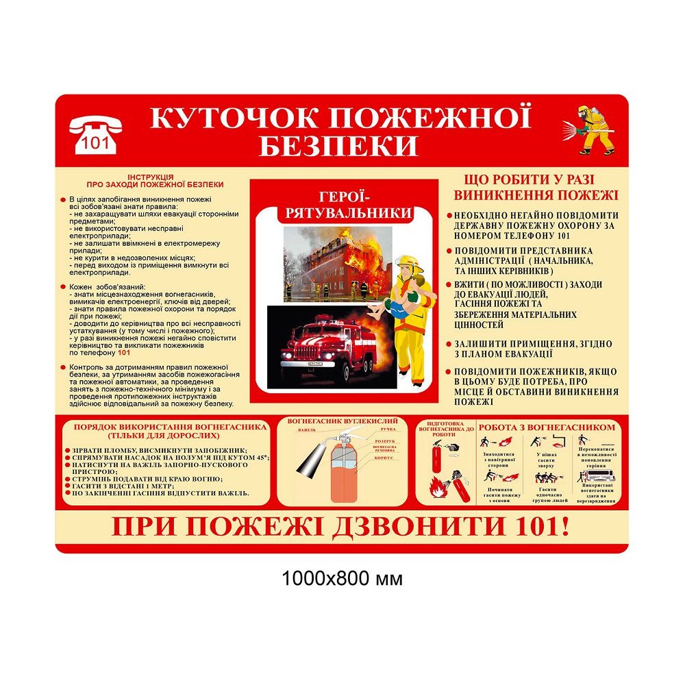 Стенд Пожарная безопасность Информация