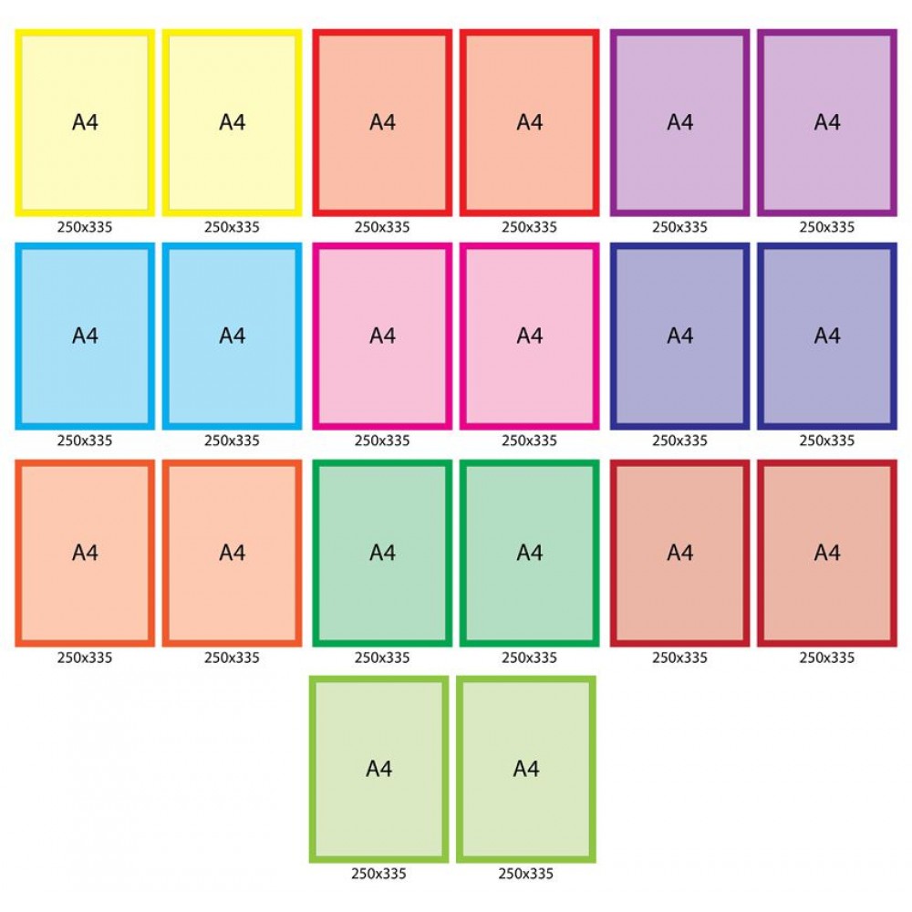 Планшет А4 разноцветные (информационные)