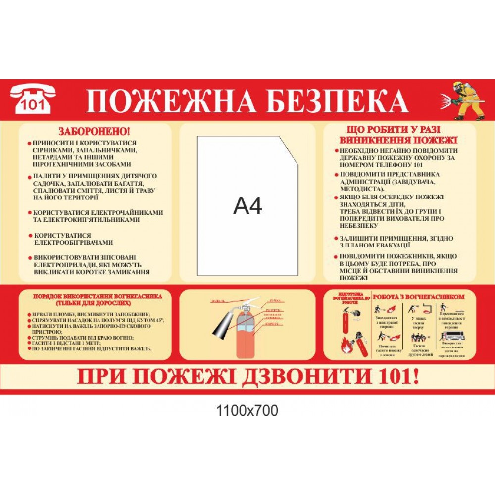 Стенд Пожарная безопасность информативный