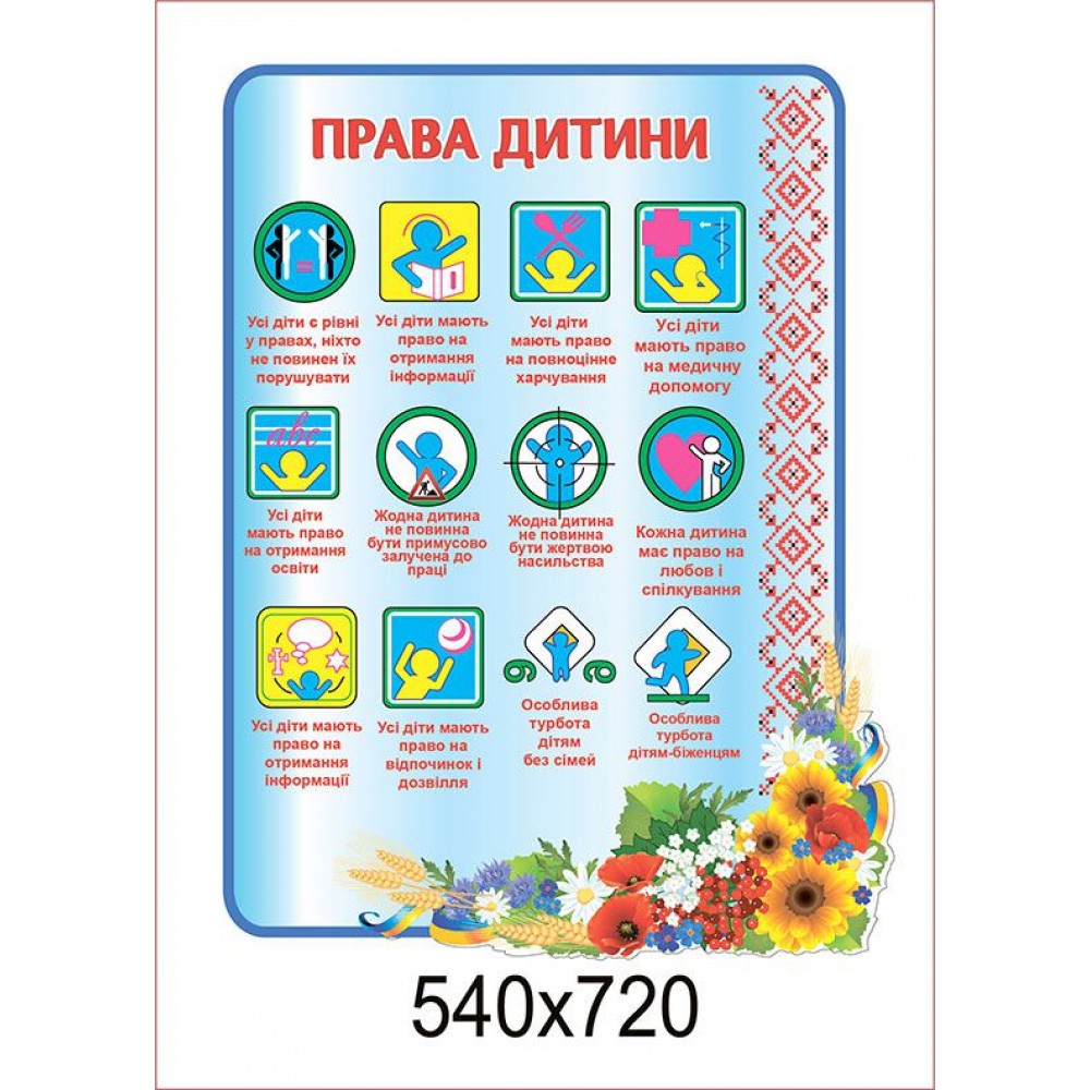 Стенд Права ребенка (голубой)