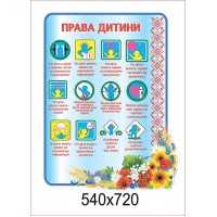 Стенд Права ребенка (голубой)