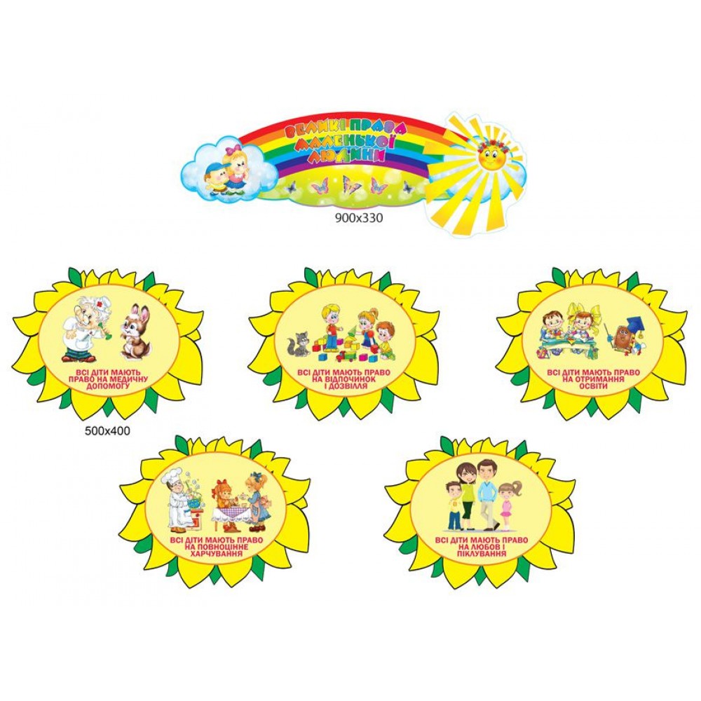 Стенд Права ребенка Подсолнухи