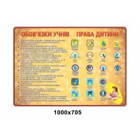 Стенд Обязательства учеников, Права ребенка (беж)