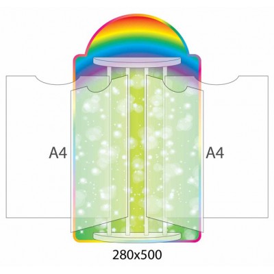 Стенд-книжка Радуга Цветы А4