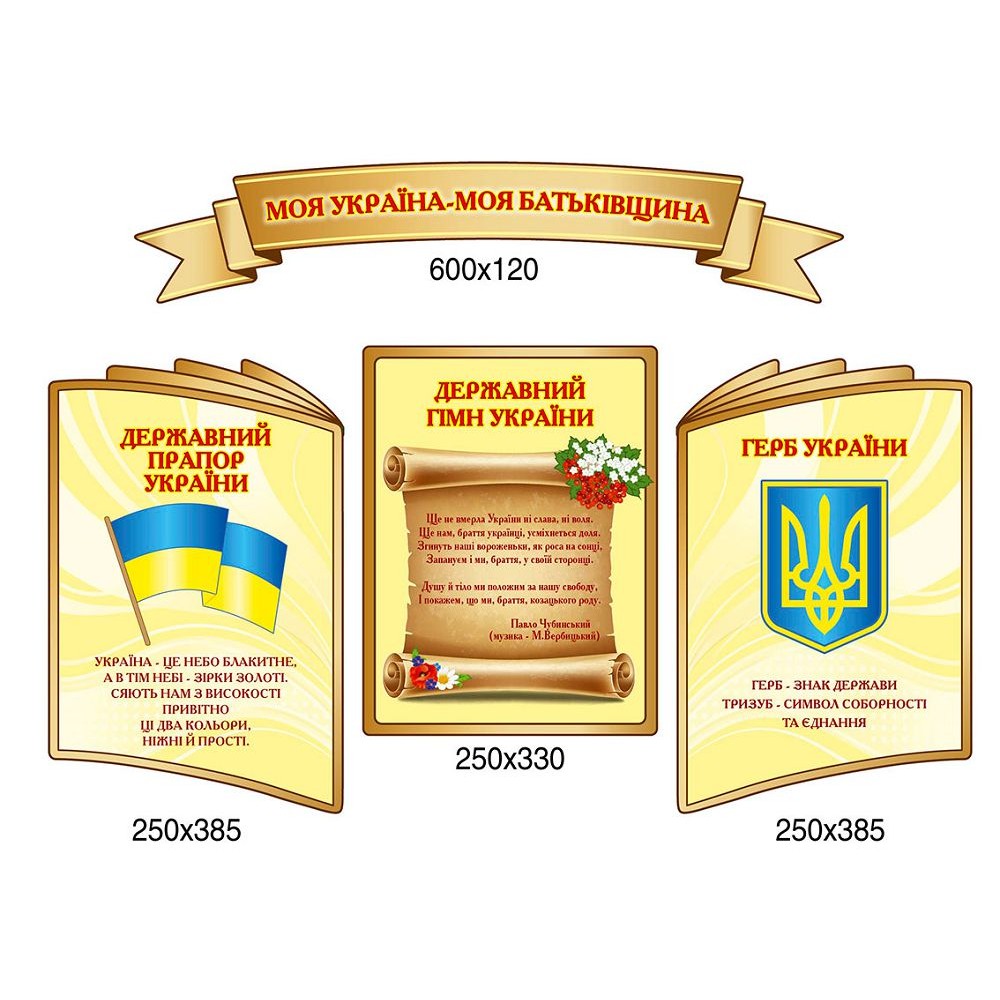 Комплект стендов Государственная символика (4 стенда)