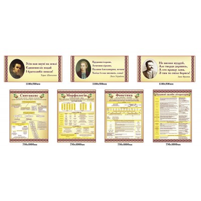 Комплект стендов в кабинет Украинского языка