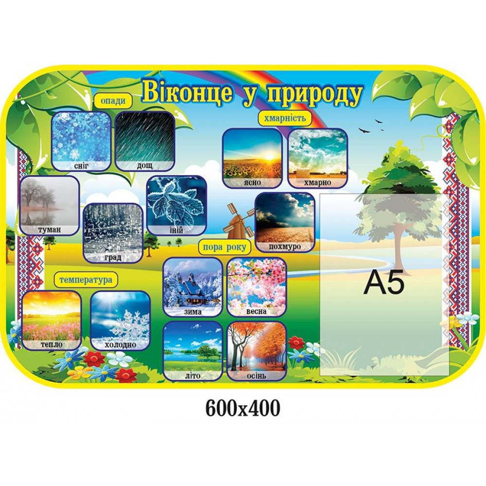 Стенд Окошко в природу (зеленый)