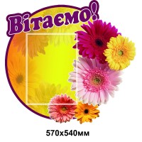 Стенд Поздравляем карман А4 (круглый)