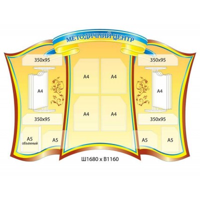 Стенд Методический вестник (желто-синяя шапка)