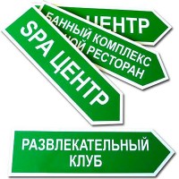Табличка Указатель (зеленая)