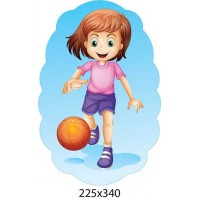 Стенд Фізкультура и спорт (з дівчинкою)