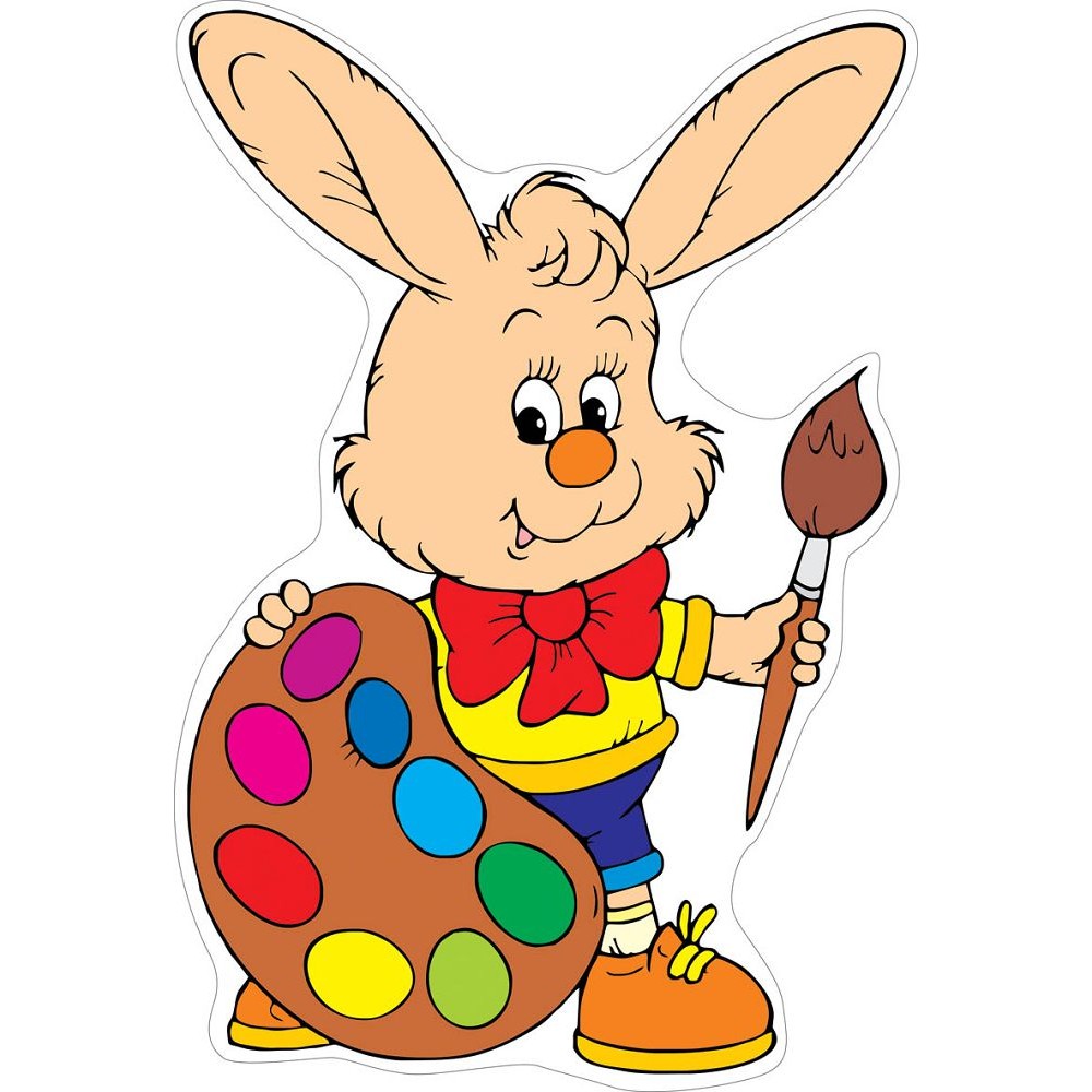 Стенд Зайка с палитрой