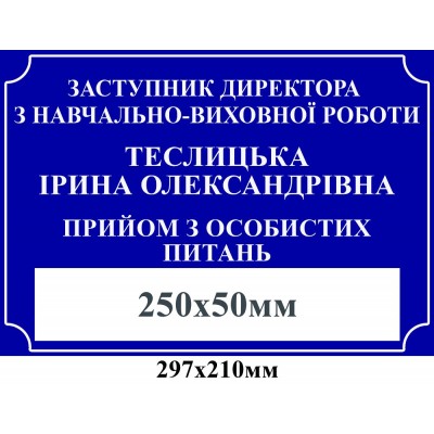 Табличка на двері Директор (з кишенею)