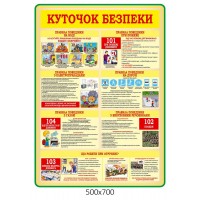 Стенд Куточок безпеки (на жовтому фоні)