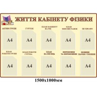 Стенд в кабинет физики (бежевый)
