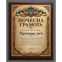 Военная плакетка на деревянной основе