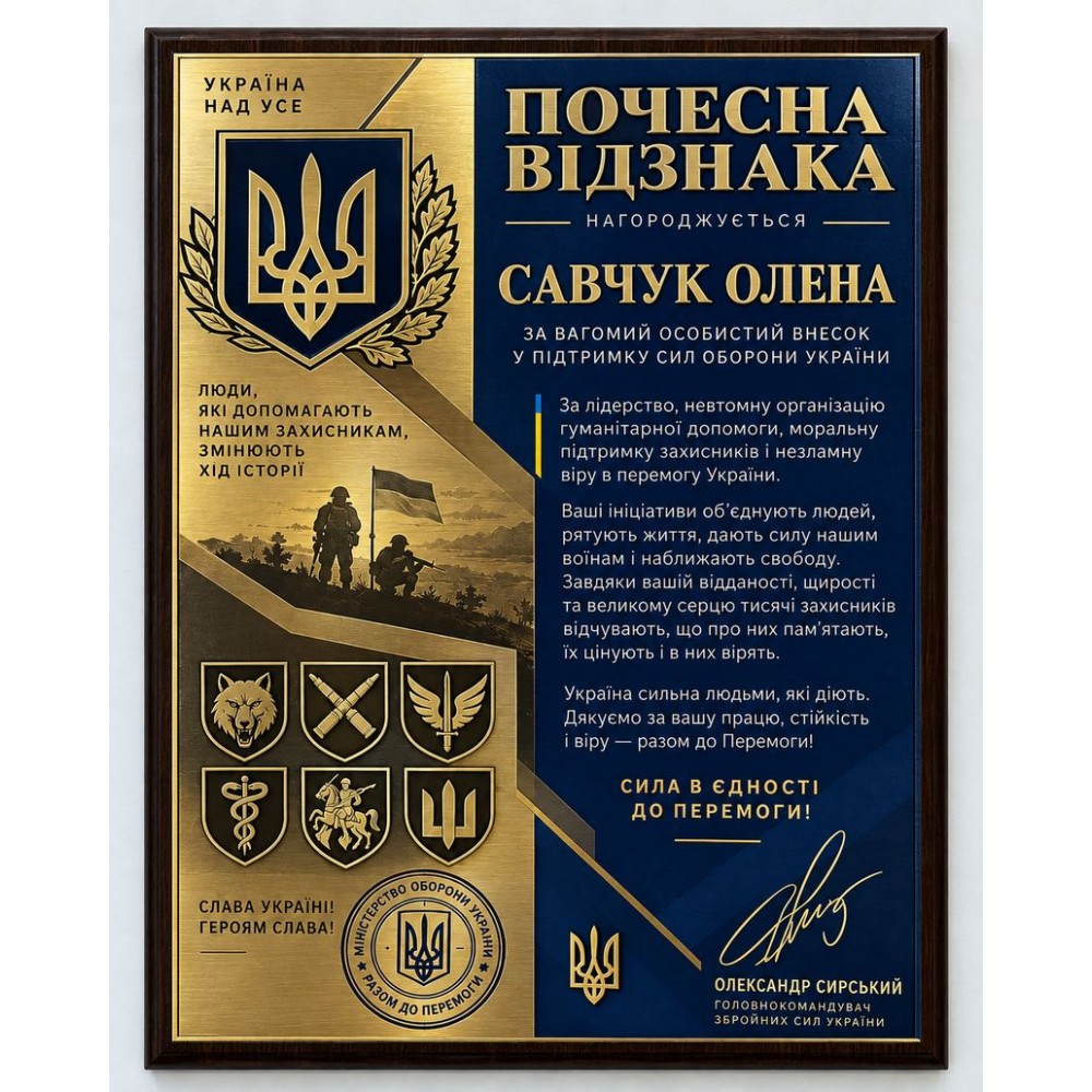 Наградная плакетка ко Дню работников образования на заказ