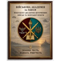 Плакетка Военная академия Одесса на заказ