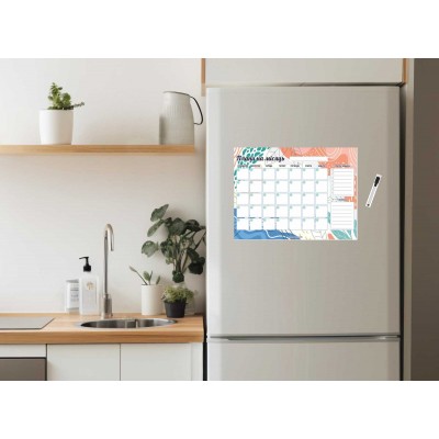 Магнитный планер с маркером разноцветный фон